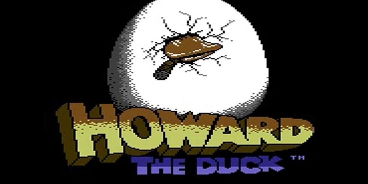 The title card from the video game Howard the Duck 