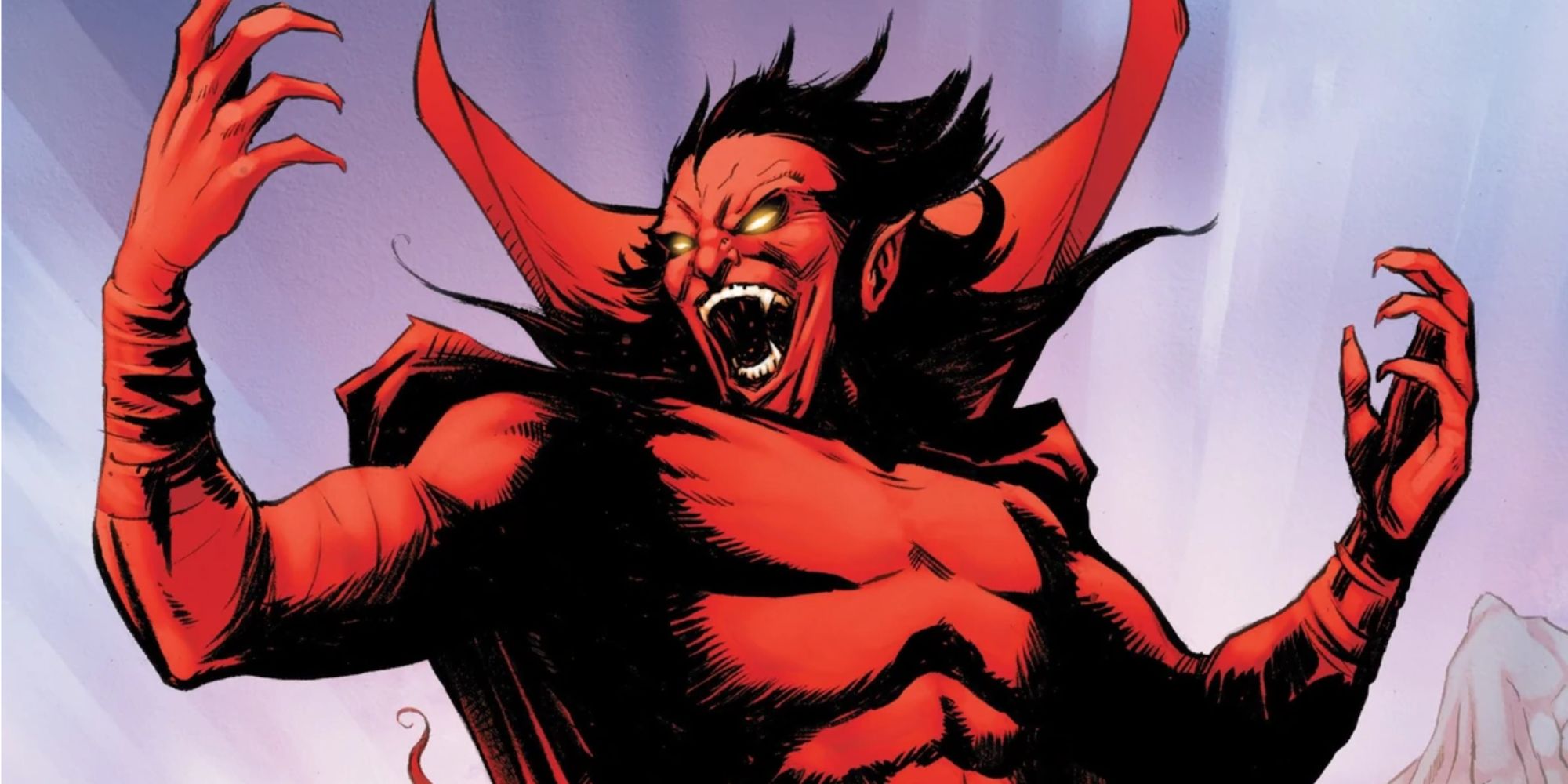 Mephisto laughs in Marvel Comics.