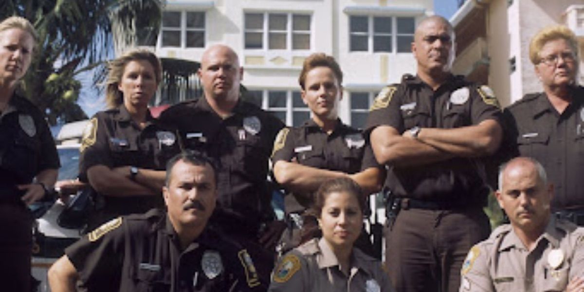 The cast of Miami Animal Police pose for a promo image