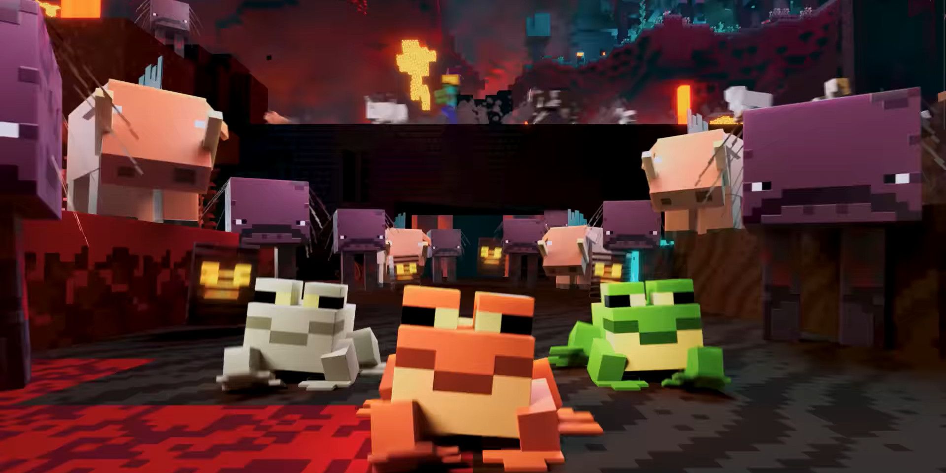 Nether frogs from the Minecraft Live 2022 trailer.