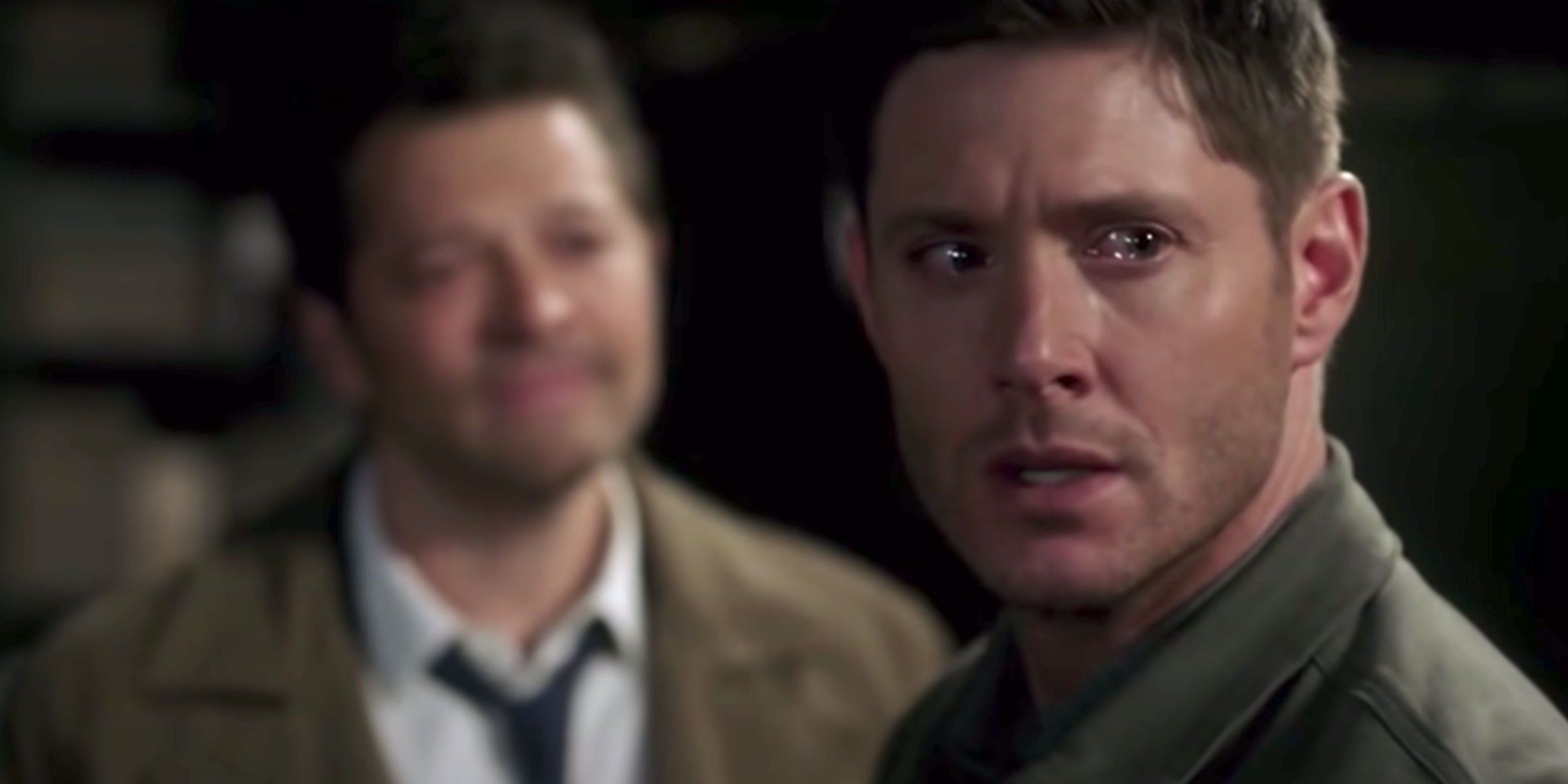 Misha Collins como Castiel e Jensen Ackles como Dean em Supernatural