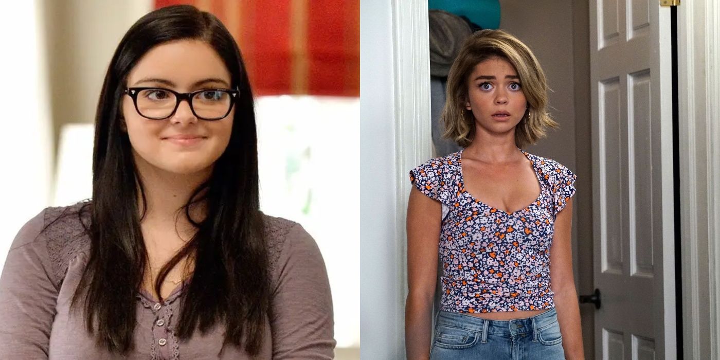 Split image of Alex Dunphy and Haley Dunphy on Modern Family