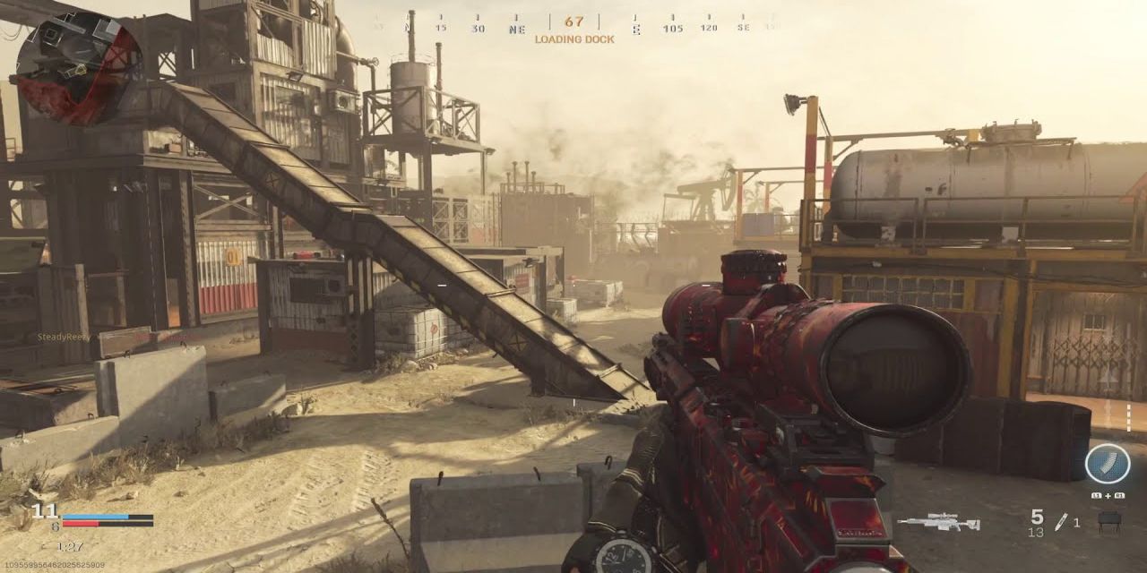 A screenshot from the Call of Duty: Modern Warfare map Rust.