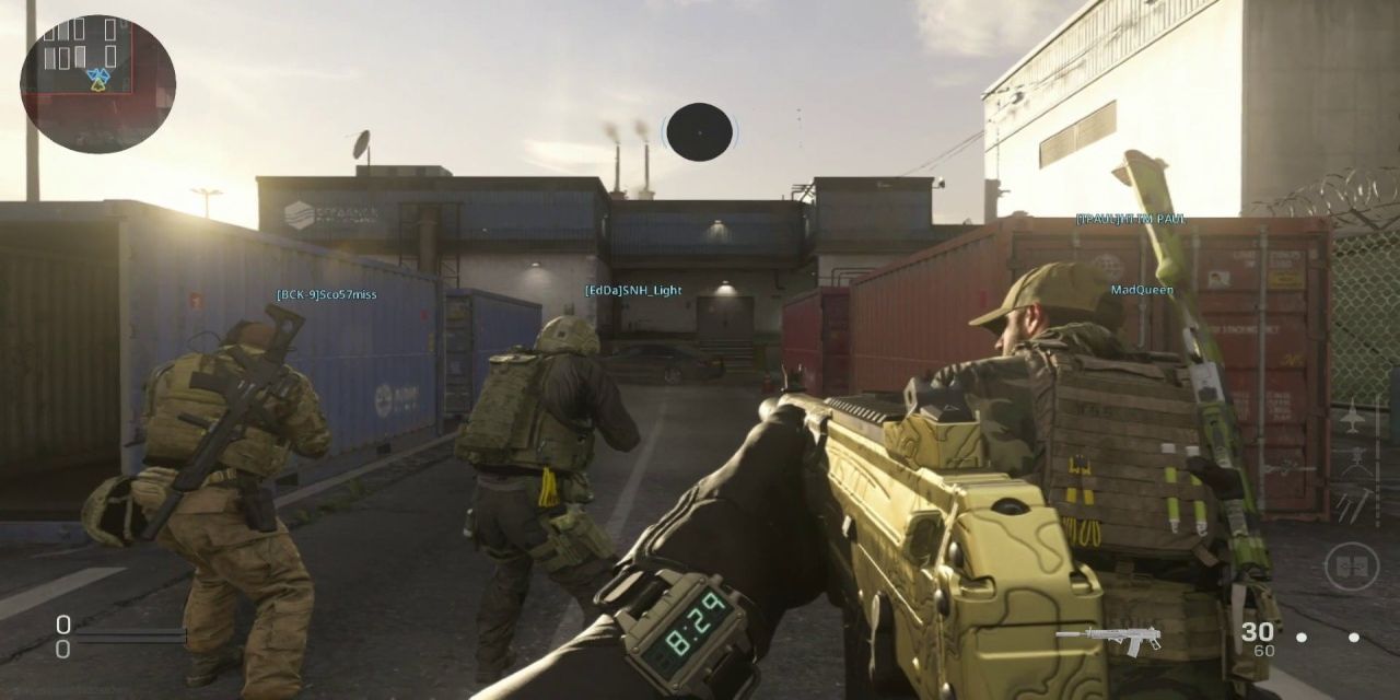 Uma captura de tela do mapa Vacant de Call of Duty: Modern Warfare.