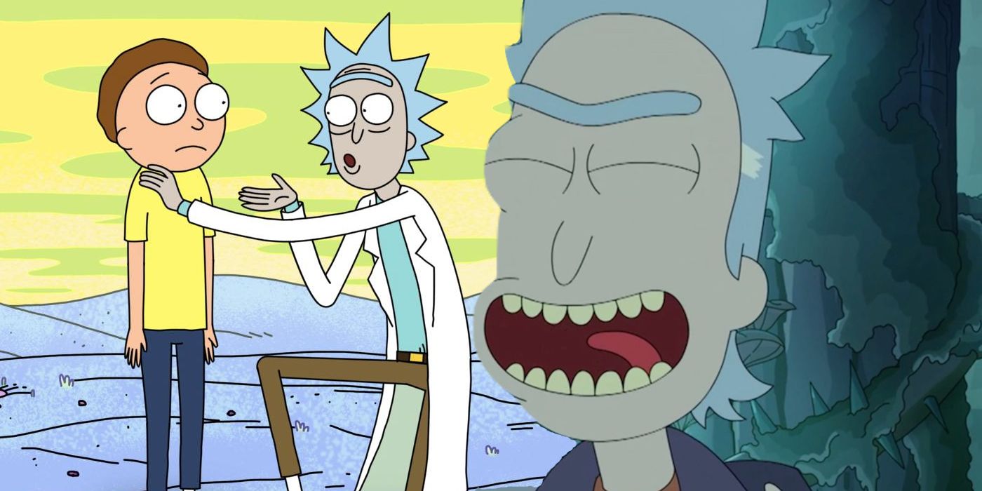 Morty, Rick, and Weird Rick in Rick and Morty