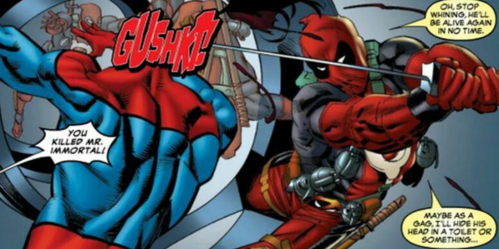 Mr. Immortal luta com Deadpool nos quadrinhos da Marvel
