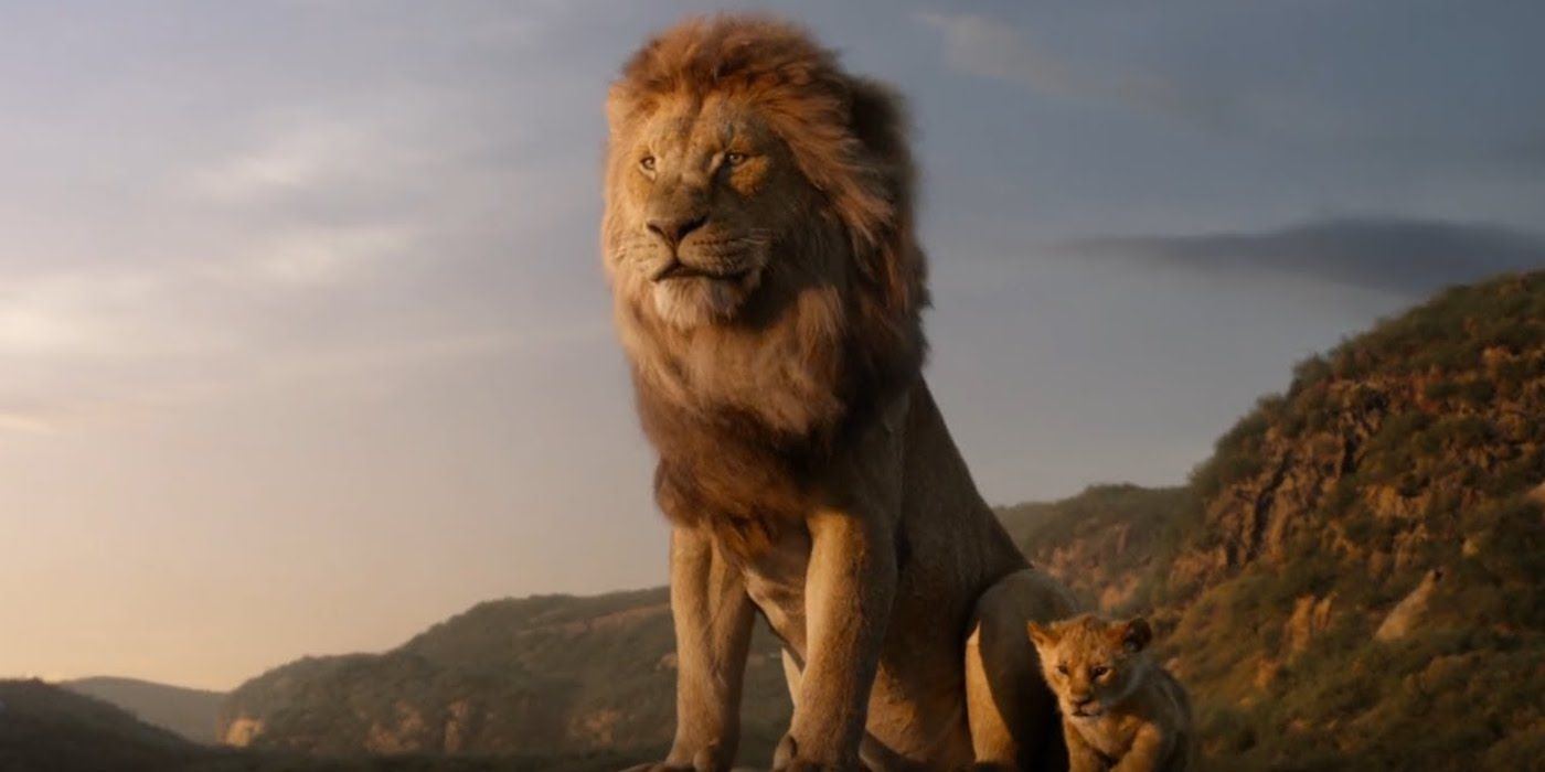 Mufasa and Simba in The Lion King 2019
