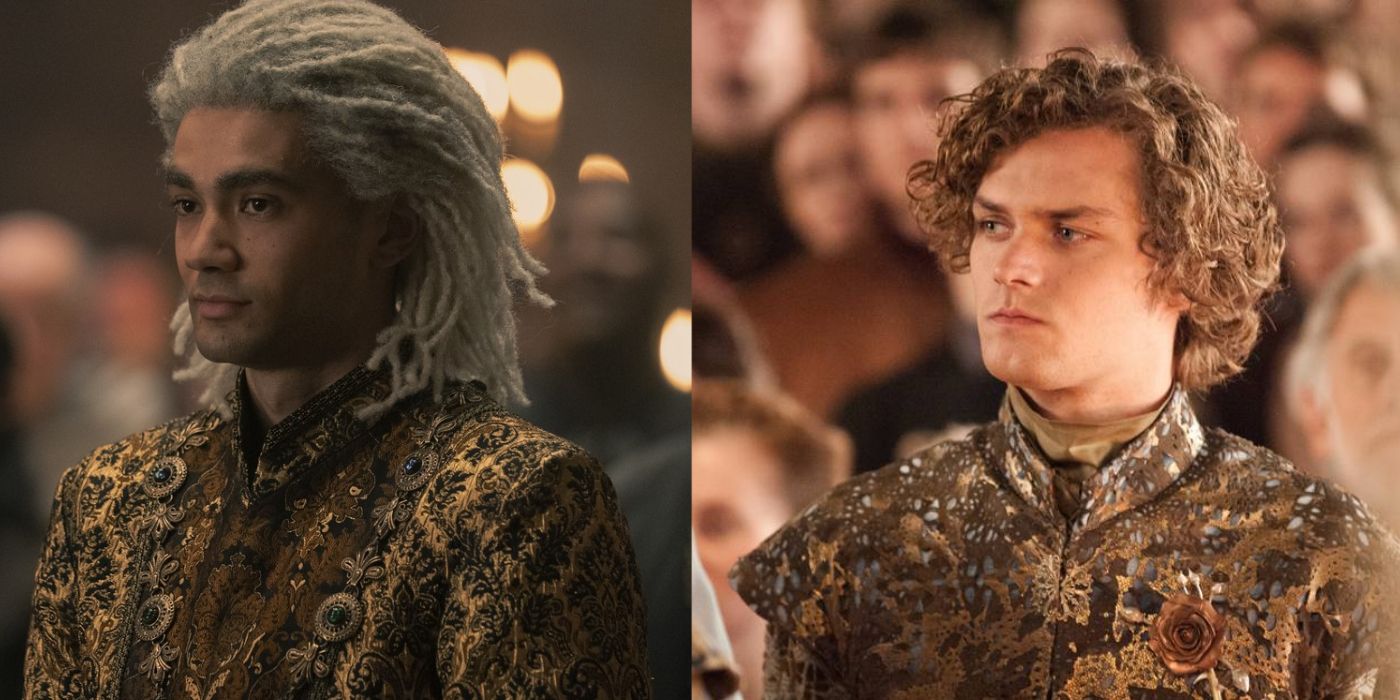 Laenor Velaryon and Loras Tyrell split image