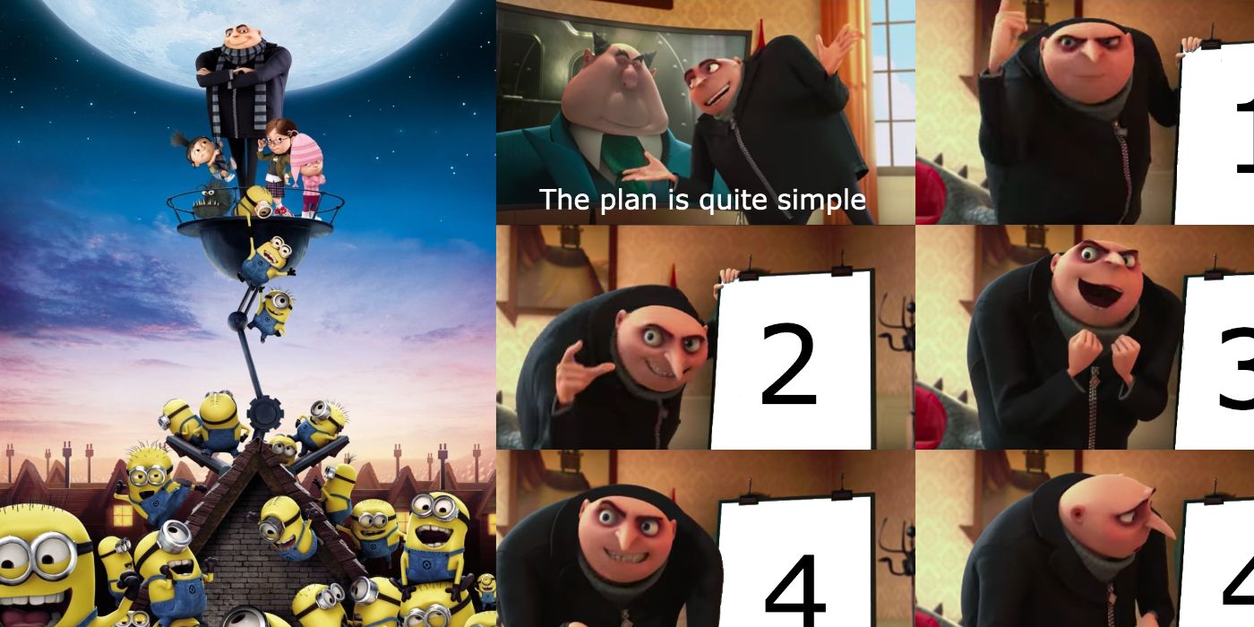 Gru's Plan Despicable Me meme template, Gru's Plan