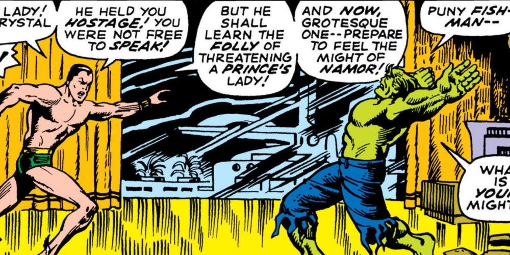 Namor fights Hulk in Incredible Hulk #118
