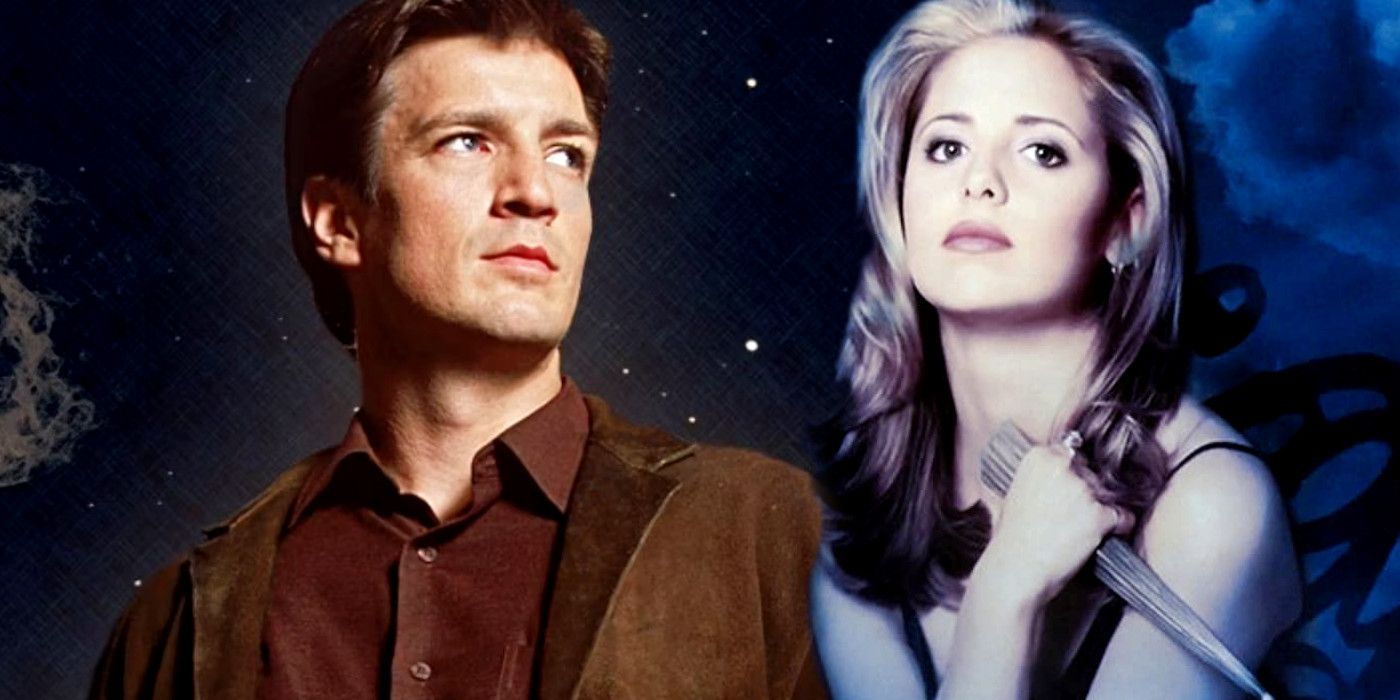 Nathan Fillion in Firefly and Sarah Michelle Geller in Buffy The Vampire Slayer