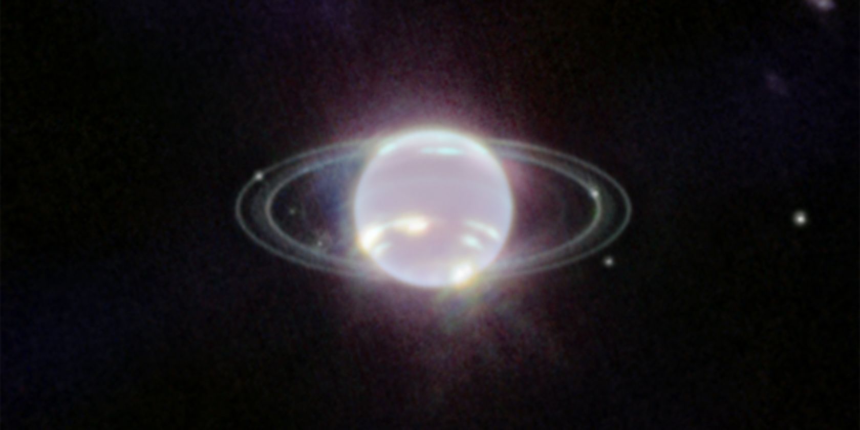 Close up NIRCam Image of Neptune's Rings