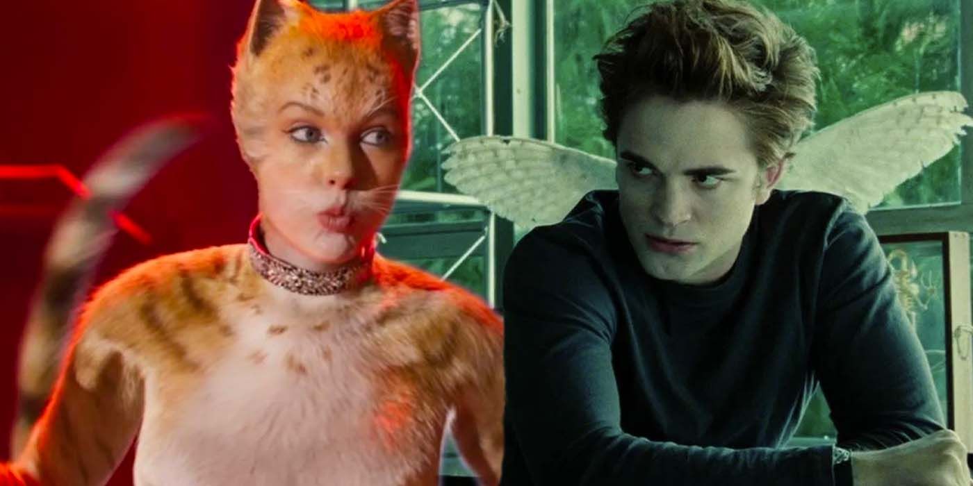 Taylor Swift in Cats and Robert Pattinson in Twilight