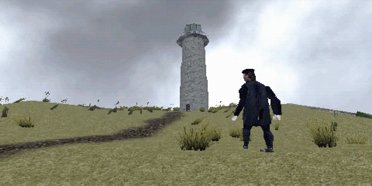 A screenshot from the indie horror video game No One Lives Under The Lighthouse.