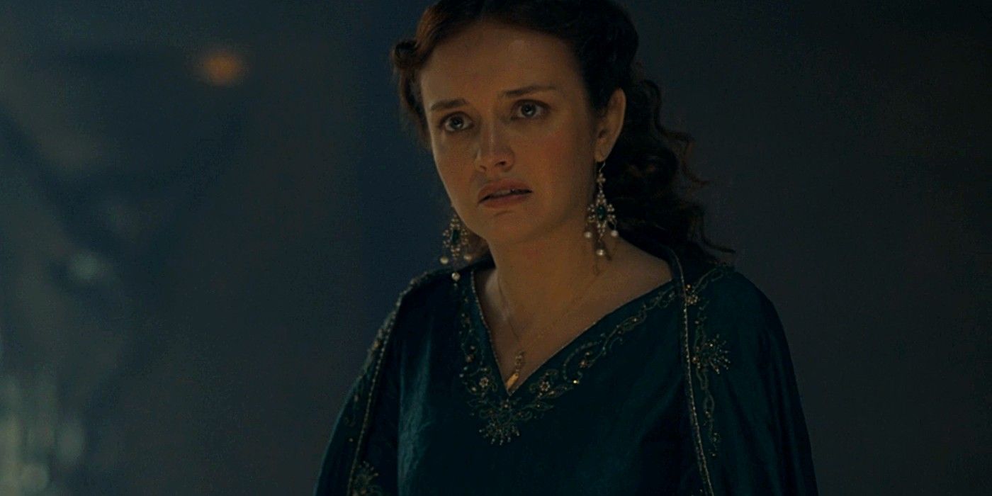 Olivia Cooke como Alicent Hightower em House of the Dragon temporada 1 episódio 6.