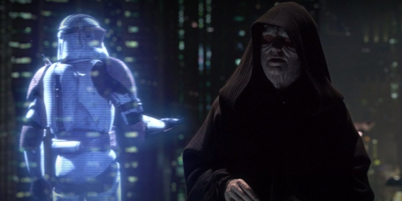 Palpatine tells Commander Cody to execute Order 66 in Revenge of the Sith
