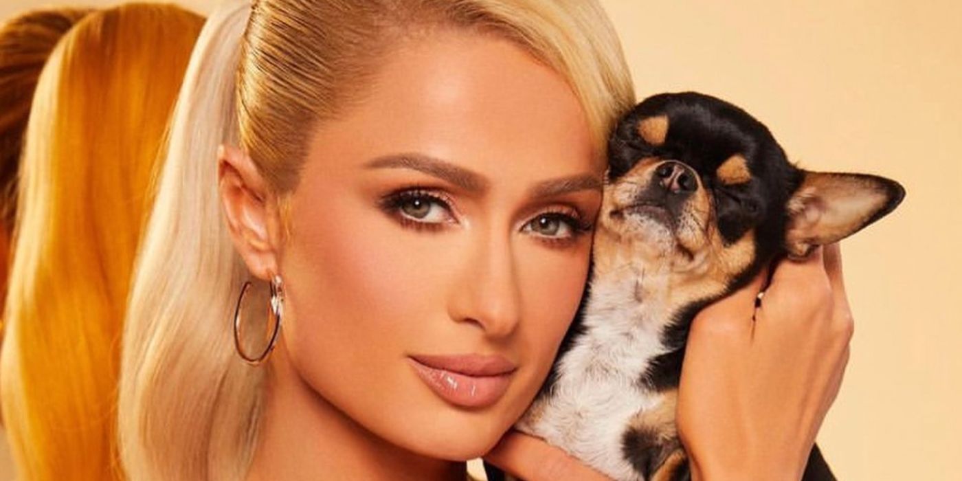 Paris Hilton and her dog Diamond Baby