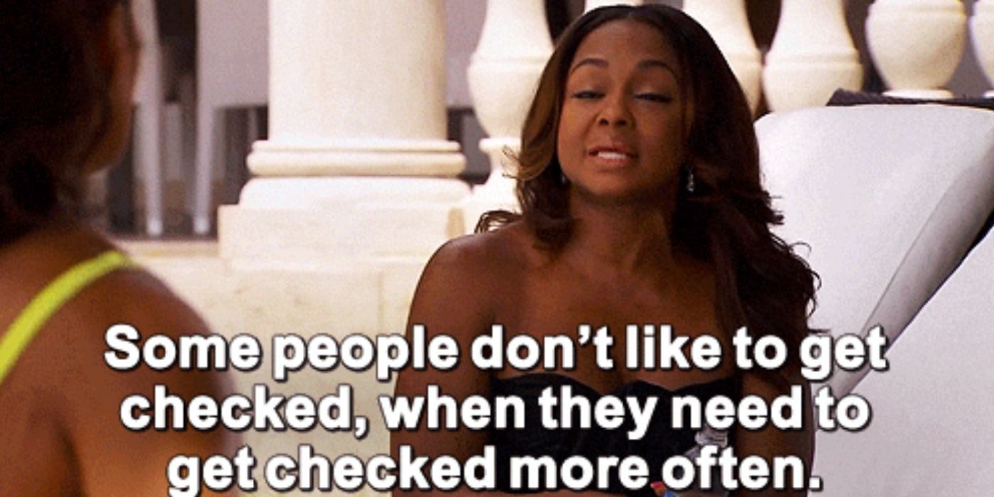 Phaedra talking to a friend about checking others on RHOA