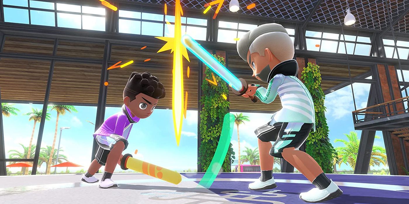 Players in a chambara match in Nintendo Switch Sports