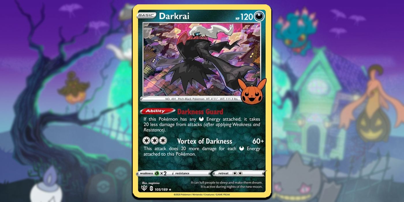 Captura de tela do cartão Pokémon TCG Trick or Trade Darkrai