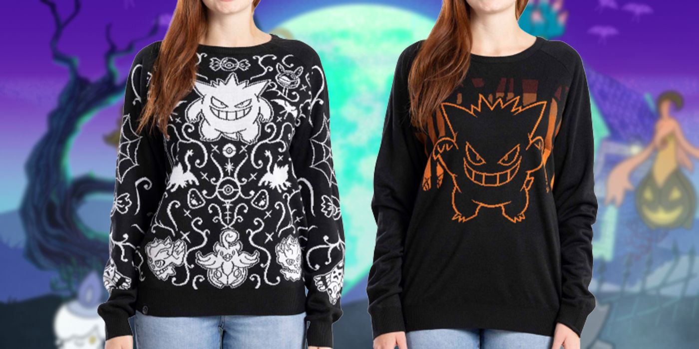 Pokémon Center Halloween Sweaters Gengar Ghost Pokémon