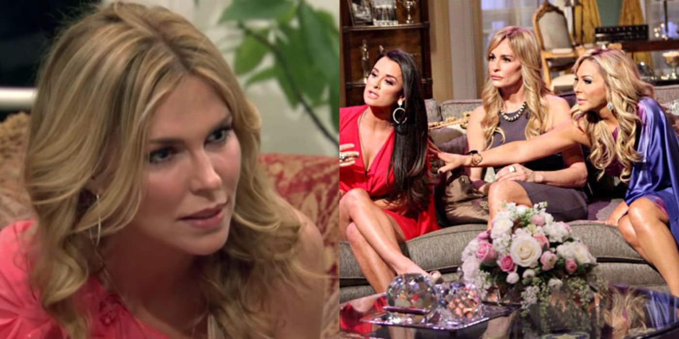 Split image of Brandi, Kyle, Taylor and Adrienne on The Real Housewives of Beverly Hills RHOBH