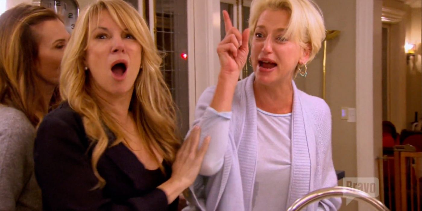 Ramona and Dorinda fighting in the Berkshires on RHONY