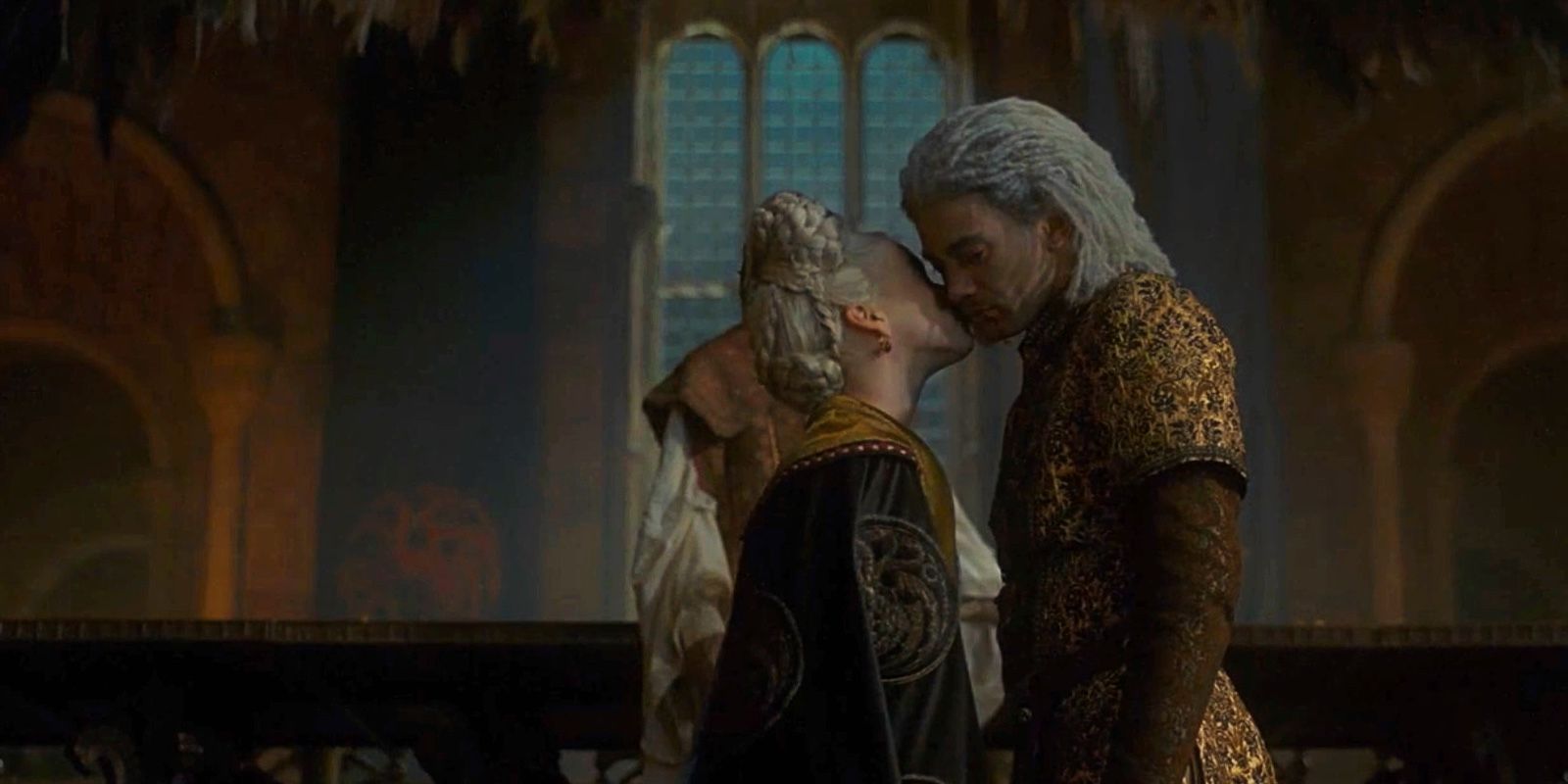 Rhaenyra Targaryen se casa com Laenor Velaryon em House Of The Dragon Episódio 5