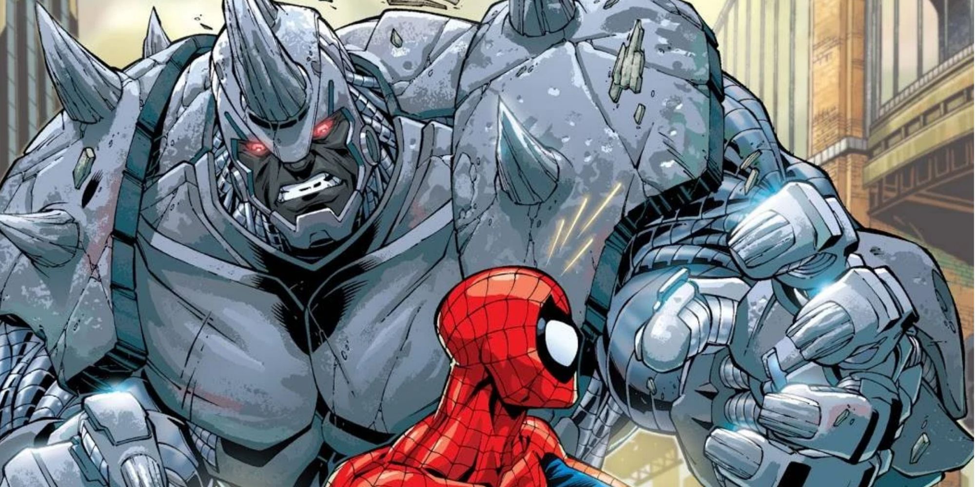 Rhino luta contra o Homem-Aranha na Marvel Comics