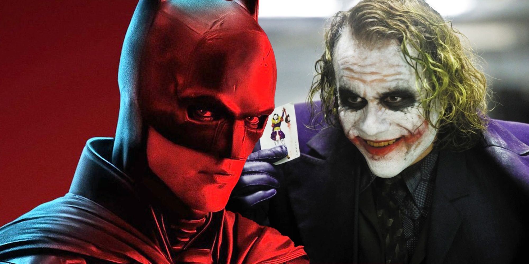Robert Pattinson's Batman and Heath Ledger's Joker