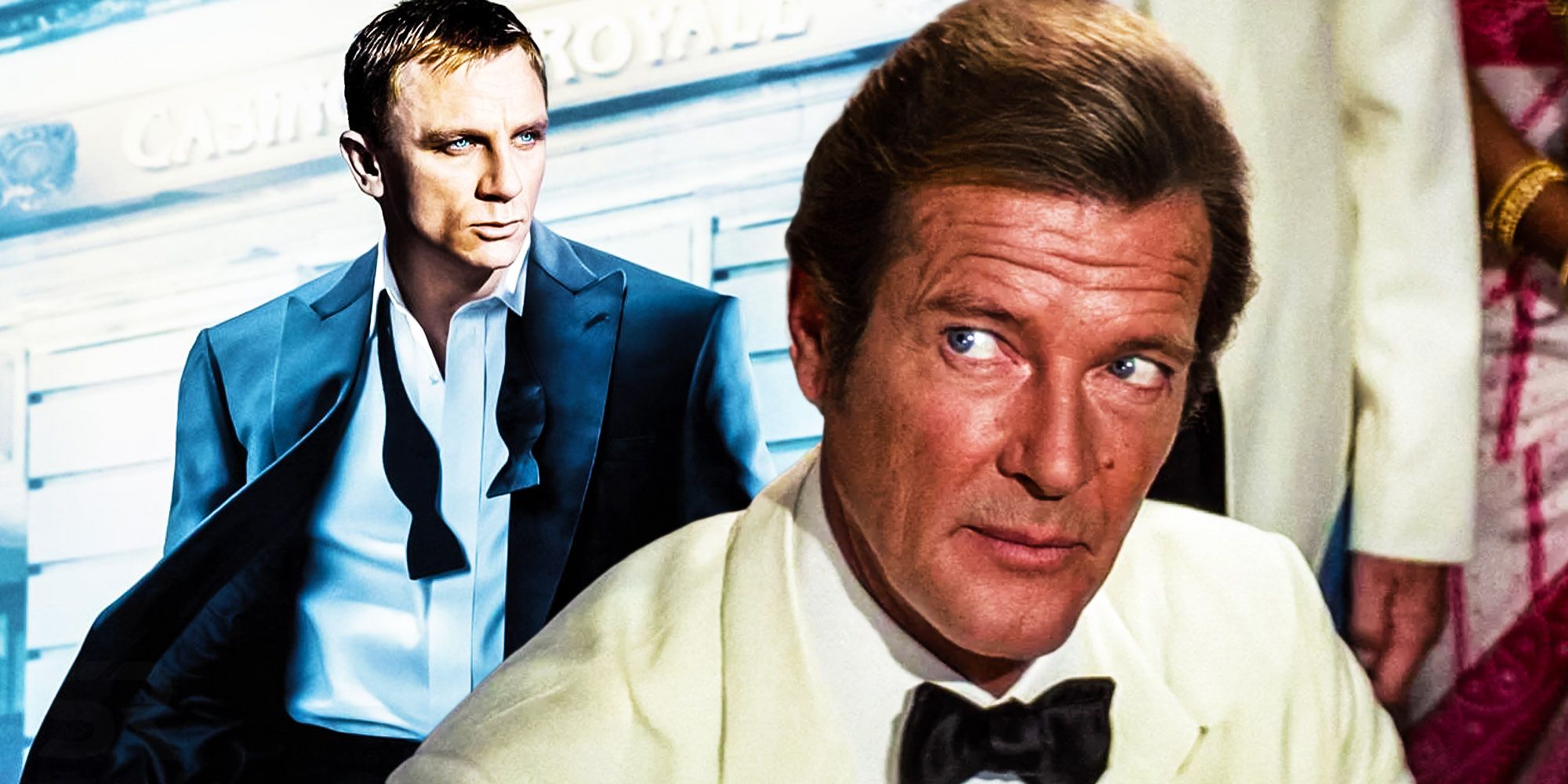 Roger moore James Bond Daniel Craig Casino Royale