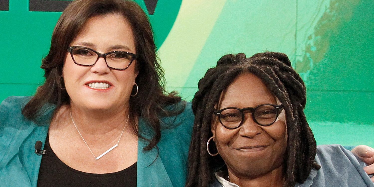 Rosie O&rsquo;Donnell with Whoopi Goldberg in The View