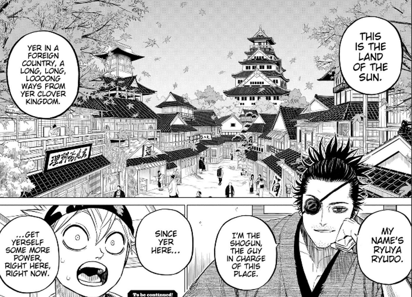 Ryuya tells Asta that he has finally arrived in Hino Country in Black Clover chapter 337