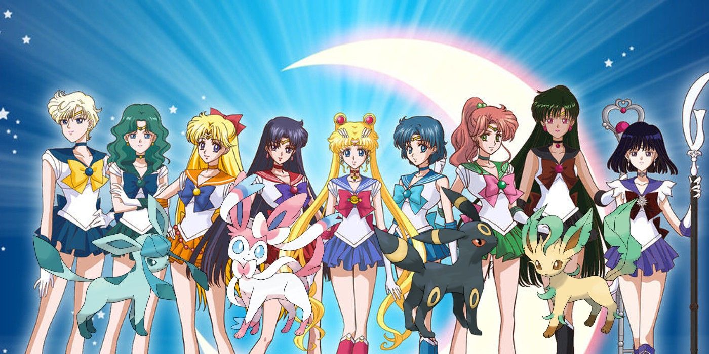 Sailor Moon Scouts Pokemon Eevee Evolution Cosplay