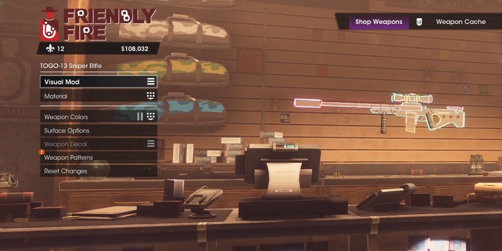 A Retrowave Rifle is shown in Saints Row