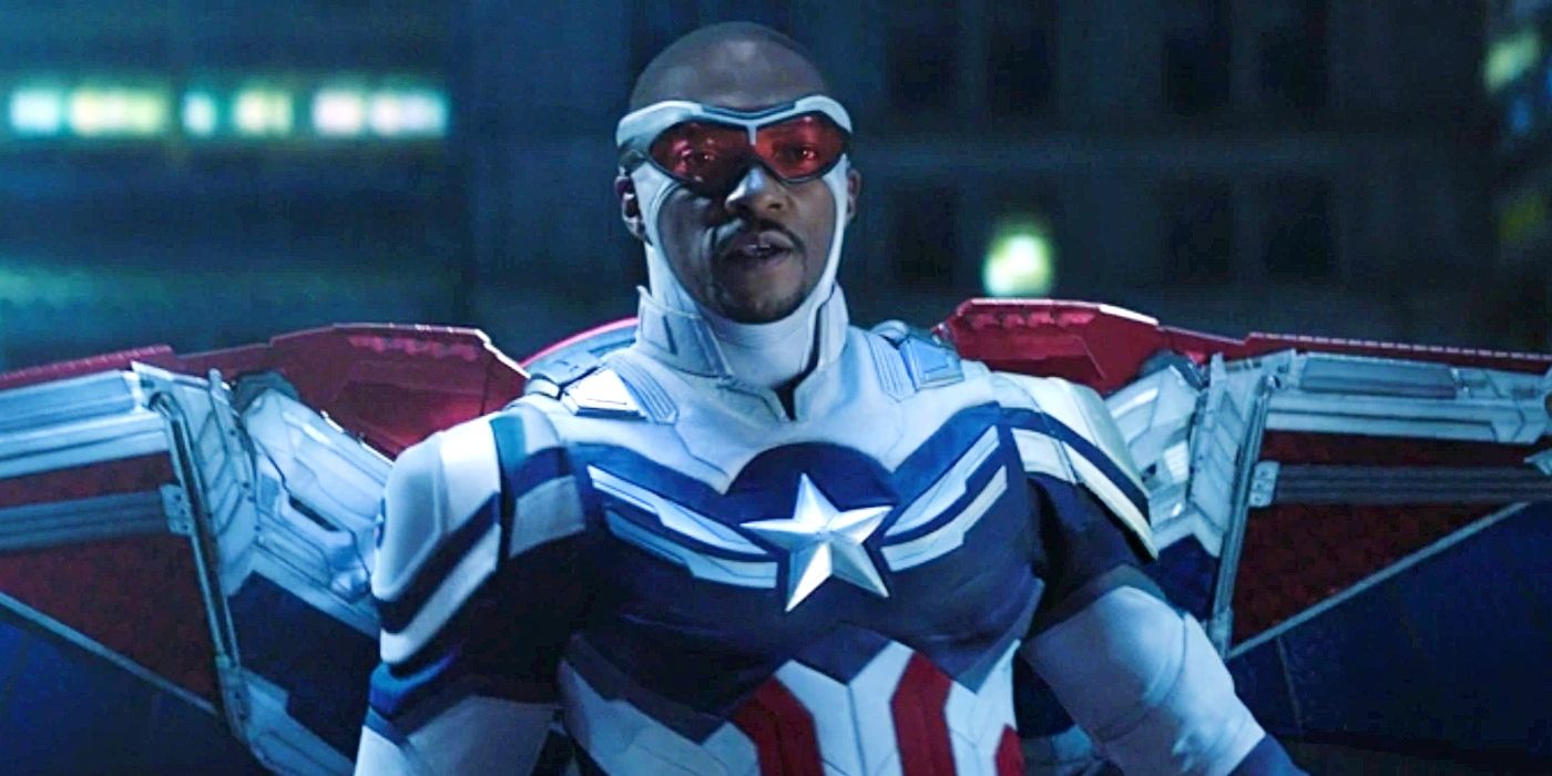 Sam Wilson dressed in the Captain America suit in The Falcon and the Winter Soldier