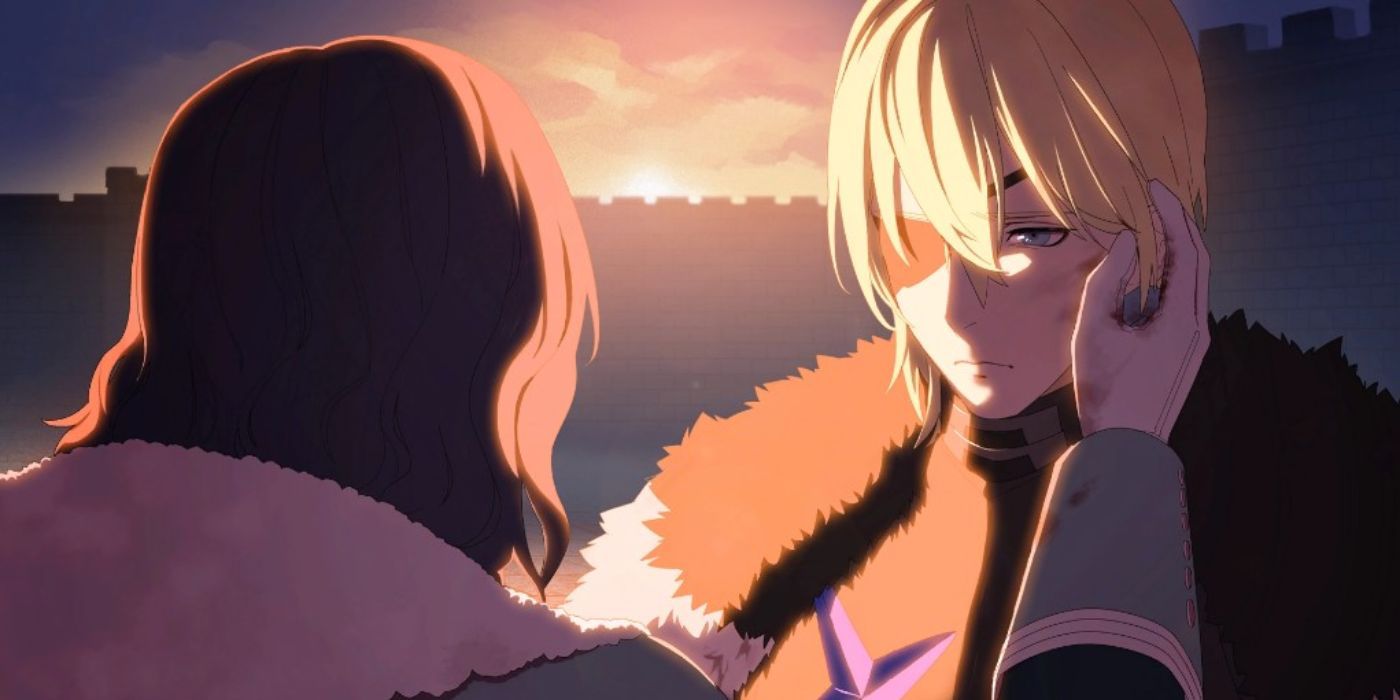 Rodrigue in his final moments with Dimitri - Fire Emblem: Three Houses.