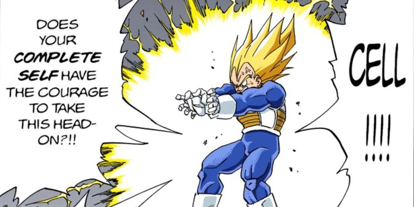 Vegeta before unleashing his Final Flash at Cell - DBZ - Perfect Cell arc.