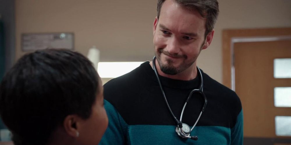 Sennia Nanua playing a patient in Casualty