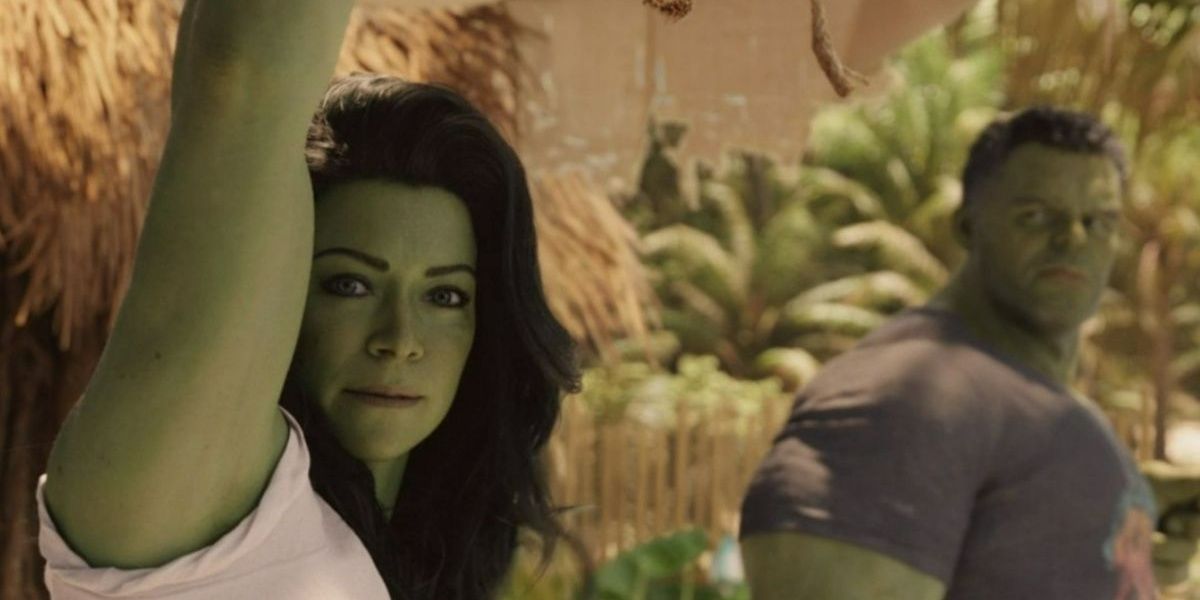 She-Hulk breaks the fourth wall and looks in the camera 