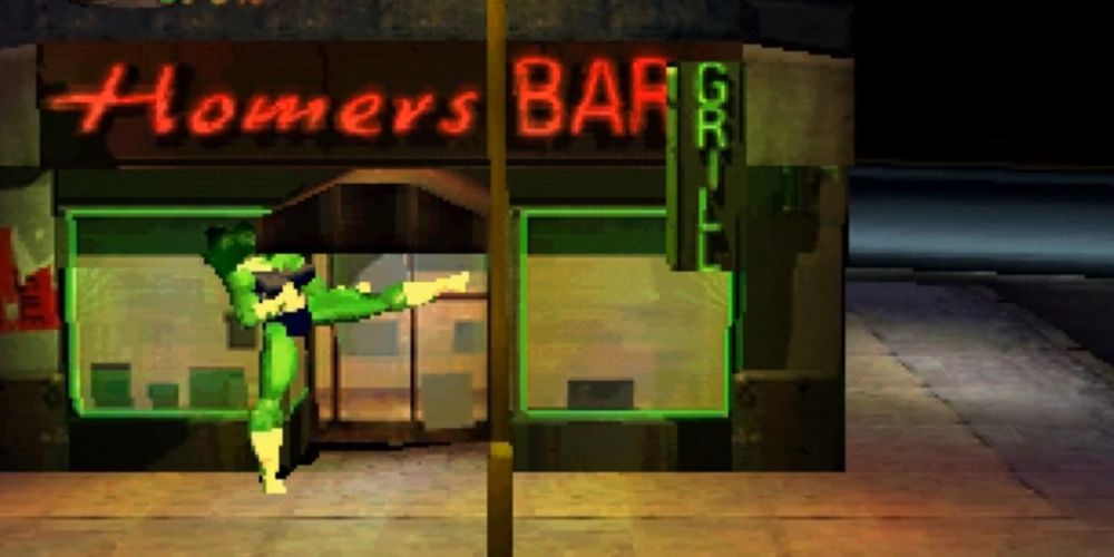 She-Hulk kicks an opponent in the Fantastic Four video game