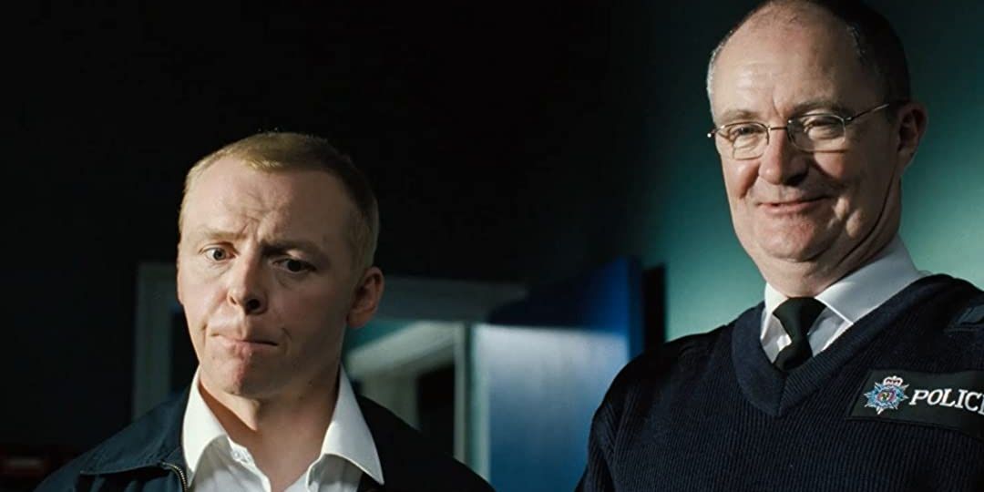 Simon Pegg and Jim Broadbent in Hot Fuzz
