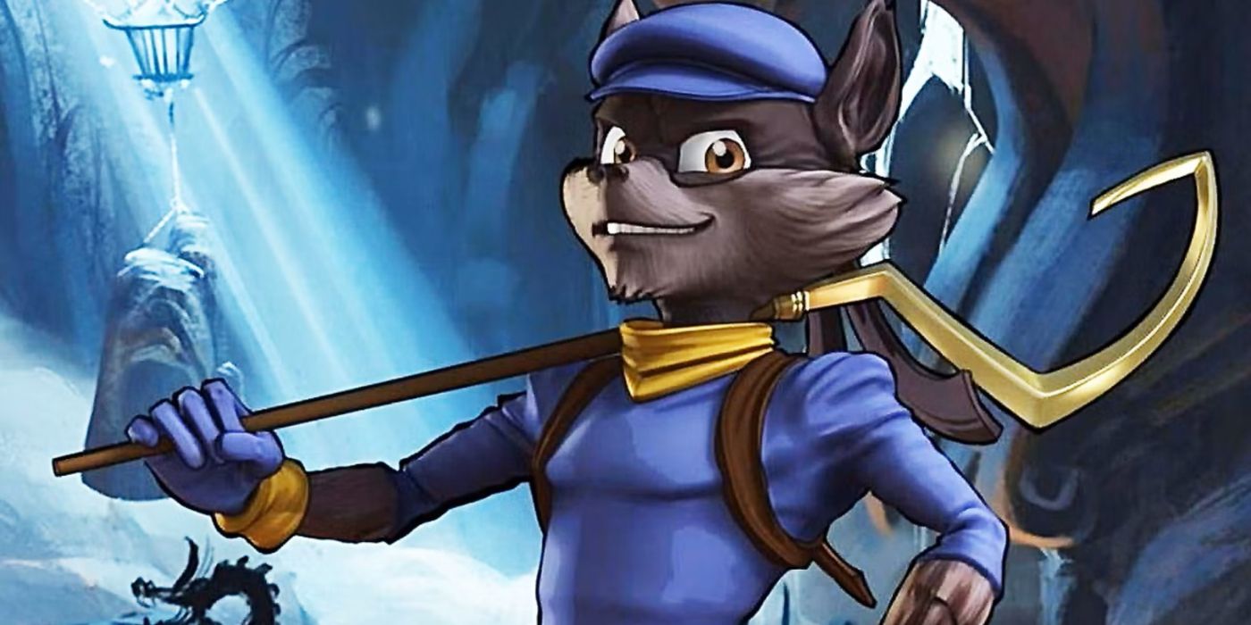 The titular raccoon thief Sly Cooper in Thieves in Time promo art.
