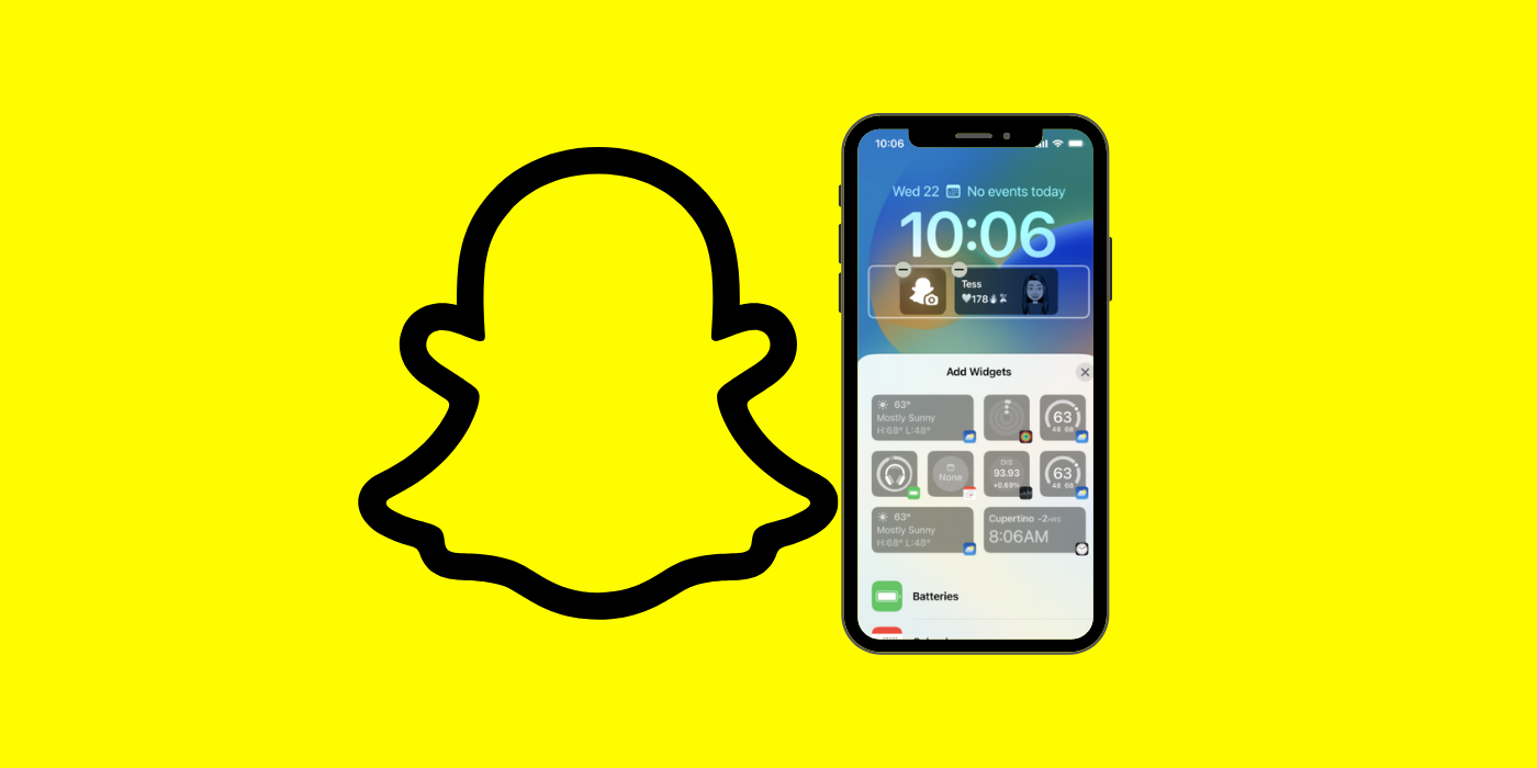 Snapchat Sreen Lock Widgets