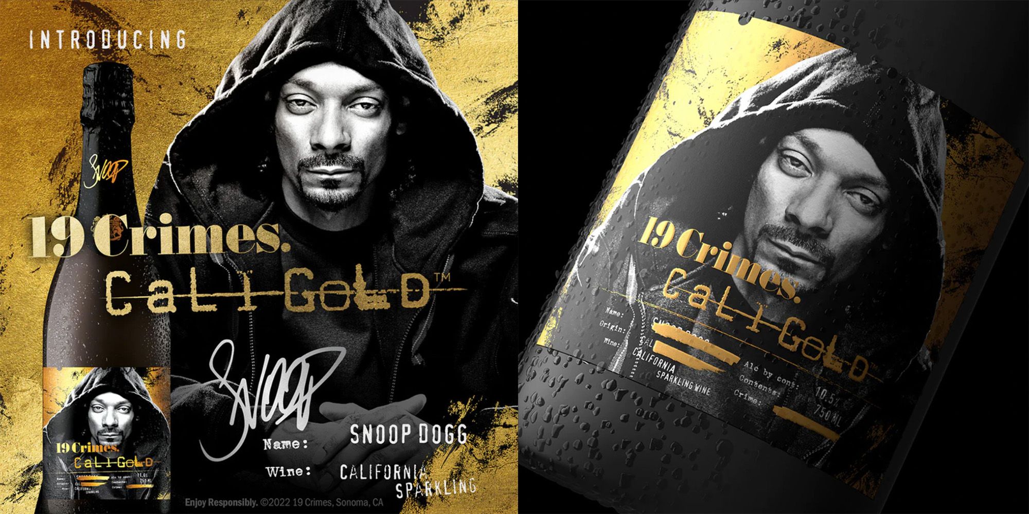 Snoop Dogg AR sparkling wine label