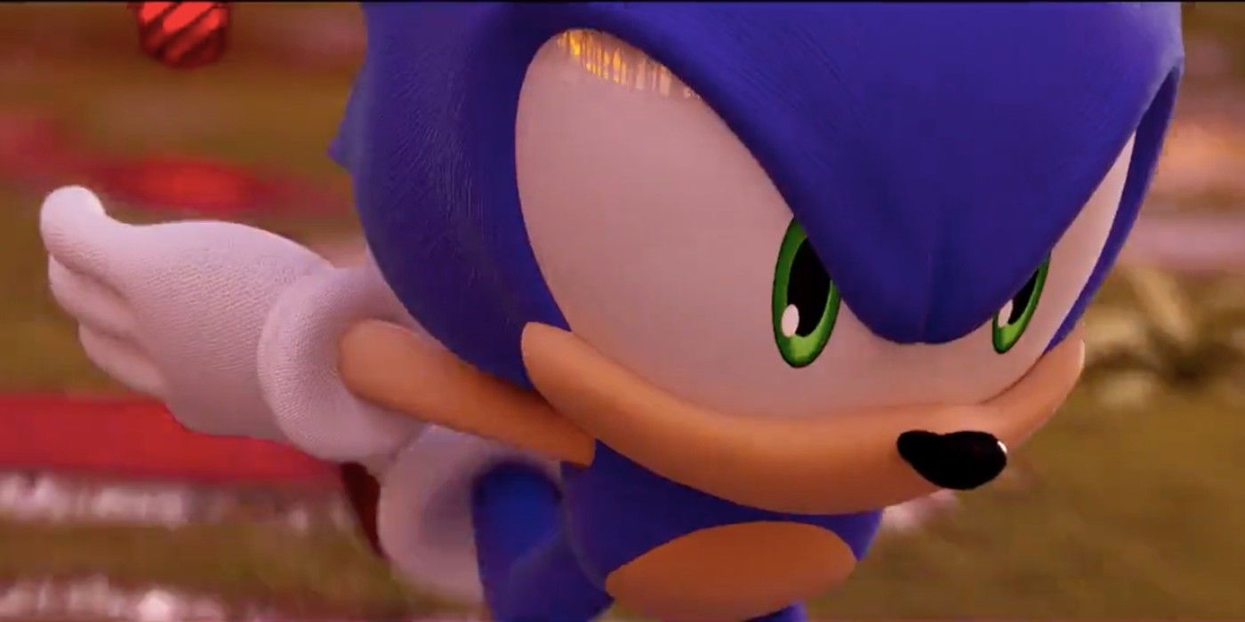 Close up of Sonic running in Sonic Frontiers.