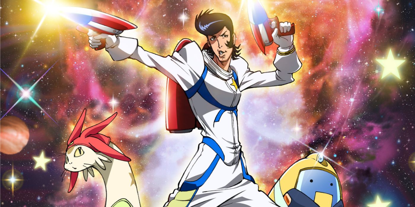 Space Dandy anime key art featuring the titular bounty hunter and his companions.