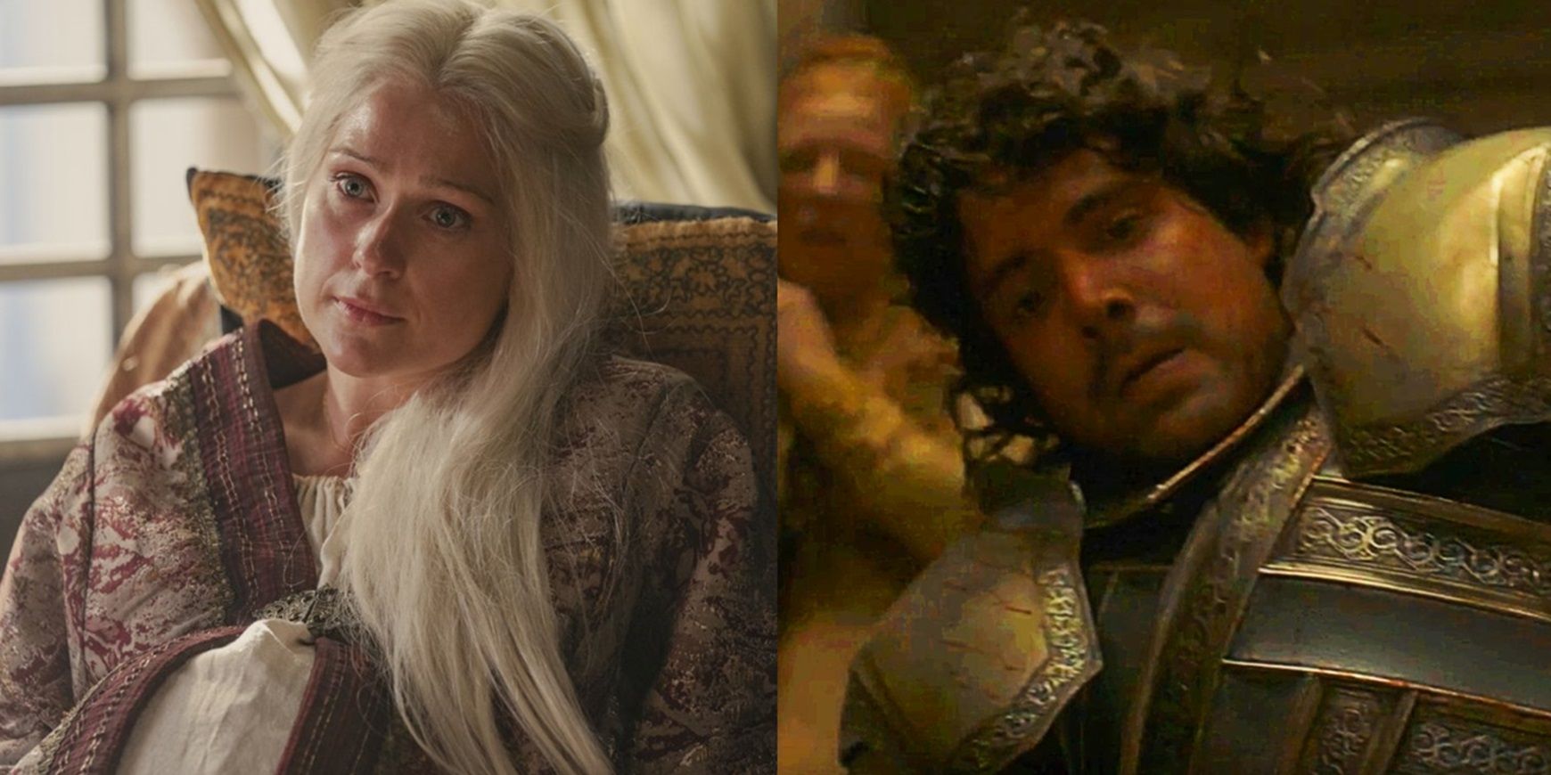 Split image of Aemma and Criston in House of the Dragon