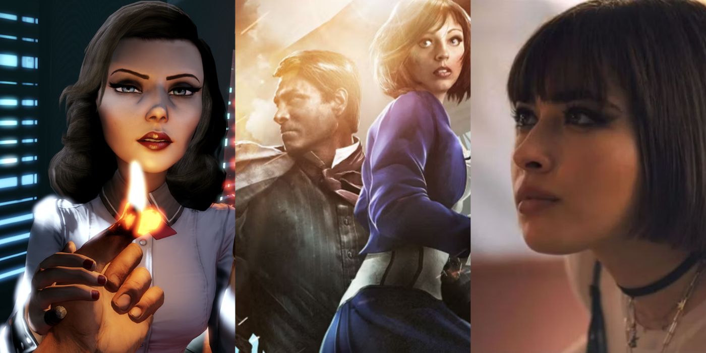 Split image of Elizabeth and Booker in Bioshock Infinite and Melissa Callazo