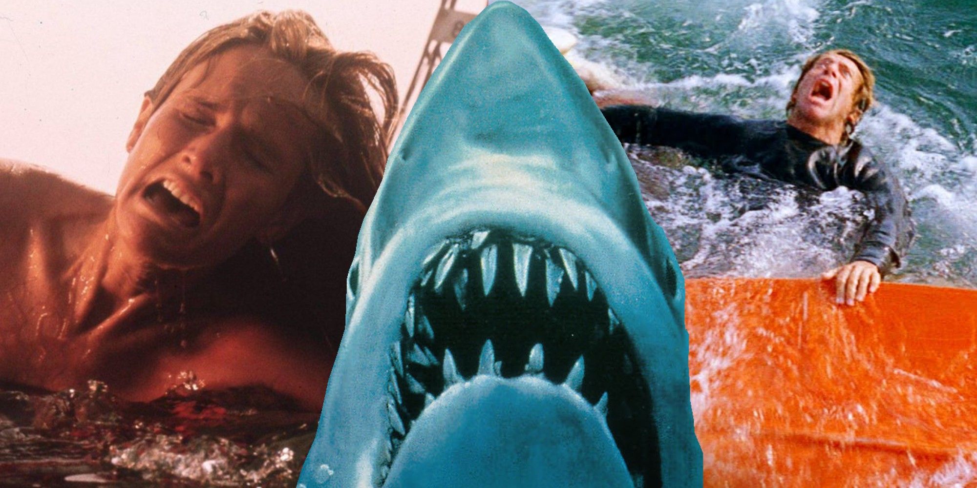 Split image of deaths from Jaws (1975)